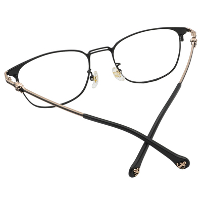 ONE PIECE |魯夫-草帽骷髏頭 波士頓框眼鏡|漆黑