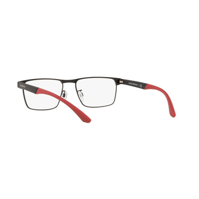EMPORIO ARMANI |炙熱奇境長方框眼鏡 |熱情黑X紅