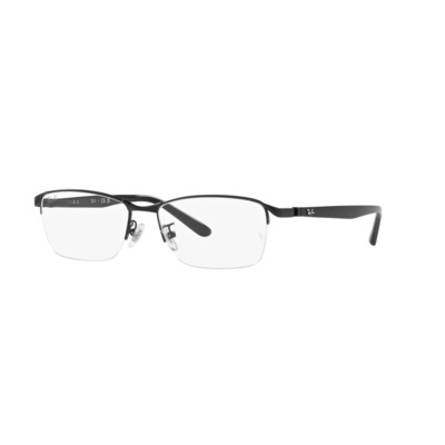 Ray Ban |科技細邊長方框眼鏡 |格調黑