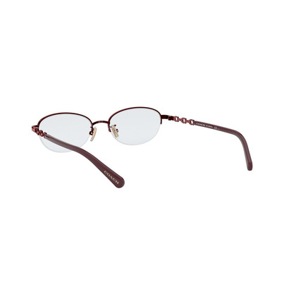 COACH | 品牌LOGO精緻橢圓框眼鏡 |楓葉紅