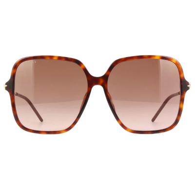 GUCCI | 華麗復古玳瑁方框太陽眼鏡 | 漸層琥珀咖