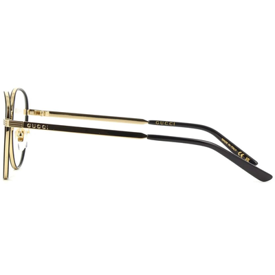 GUCCI | 藝術雙色細圓框眼鏡 |木質金/黑