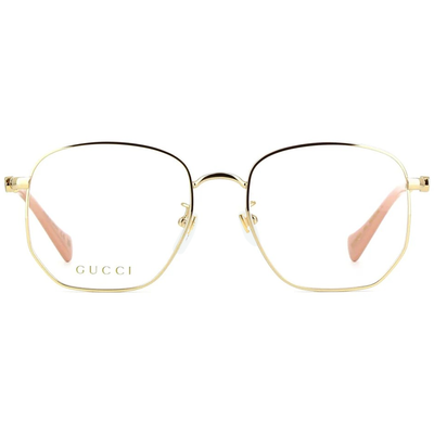 GUCCI | 酷甜系方框眼鏡 |黑金/蜜桃粉
