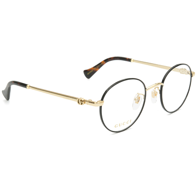 GUCCI | 智慧品格圓框眼鏡 |黑金/玳瑁
