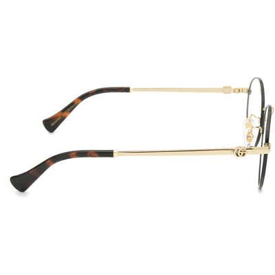 GUCCI | 智慧品格圓框眼鏡 |黑金/玳瑁