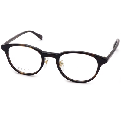 GUCCI | 細邊工藝風波士頓框眼鏡 |玳瑁棕