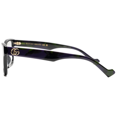 GUCCI | 素雅粗黑長方框眼鏡 |迷彩黑紫