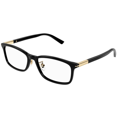 GUCCI | 工匠精神長方框眼鏡 |潮金黑