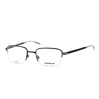 MONTBLANC | 學者之韻長方半框眼鏡 | 睿智黑