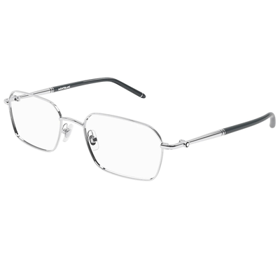 MONTBLANC | 極地之光長方框眼鏡 | 冰川銀/黑
