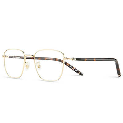 MONTBLANC | 銀雪品格方框眼鏡 | 金/玳瑁