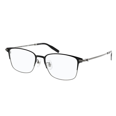 MONTBLANC | 藝術寂語長方框眼鏡 |漸層黑銀