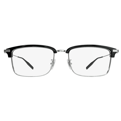 MONTBLANC | 經典工匠長方眉框眼鏡 |  黑/銀