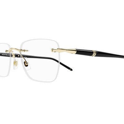 MONTBLANC | 金心詩語長方框眼鏡 | 優雅黑金