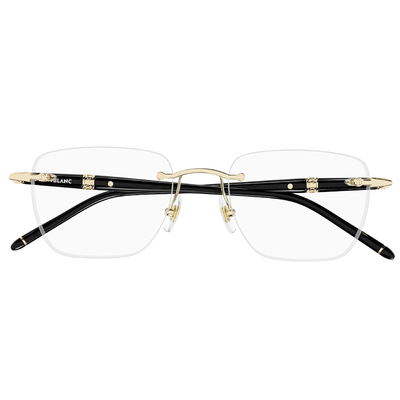 MONTBLANC | 金心詩語長方框眼鏡 | 優雅黑金
