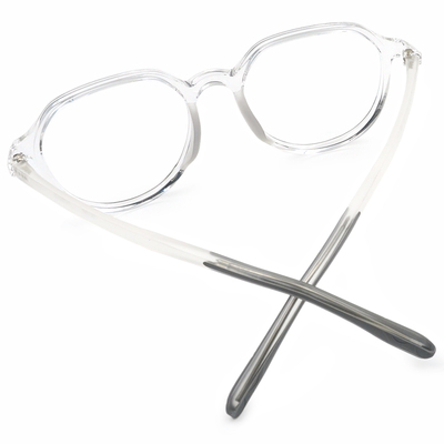 FORECO | 簡約小巧圓框眼鏡 | 清透白/灰