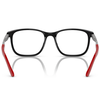 Ferrari法拉利 | 獨特個性長方框眼鏡 | 漆黑紅x白