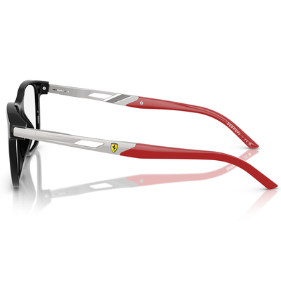 Ferrari法拉利 | 獨特個性長方框眼鏡 | 漆黑紅x白