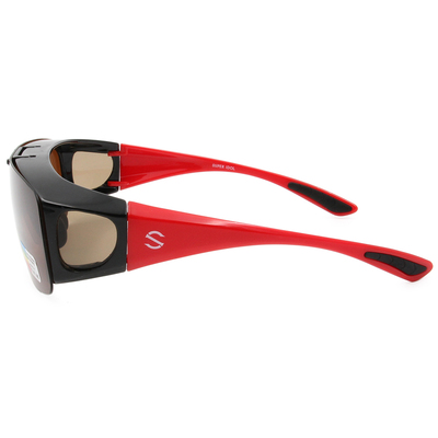 SUPER IDOL | 套鏡 | 上翻式長方框太陽眼鏡 | 熱情黑x紅