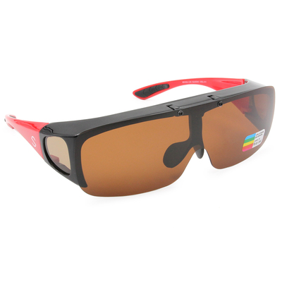 SUPER IDOL | 套鏡 | 上翻式長方框太陽眼鏡 | 熱情黑x紅