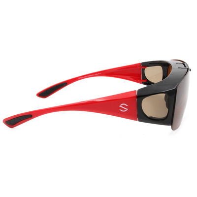 SUPER IDOL | 套鏡 | 上翻式長方框太陽眼鏡 | 熱情黑x紅