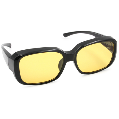 SUPER IDOL | 套鏡 | 復古粗黑長方框太陽眼鏡 | 潮流黑x黃