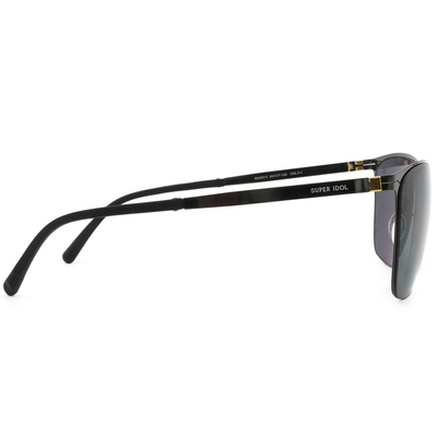 SUPER IDOL | 風度翩翩長方框太陽眼鏡 | 紳士黑