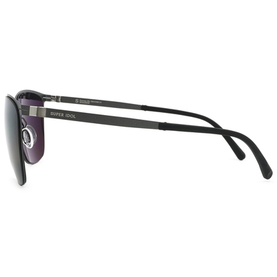 SUPER IDOL | 風度翩翩長方框太陽眼鏡 | 磨砂黑