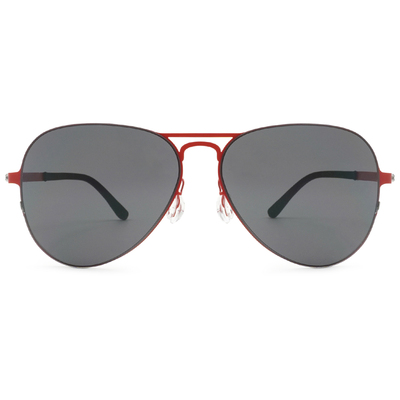 SUPER IDOL | 雙槓風格飛行框太陽眼鏡 | 黑紅拼接