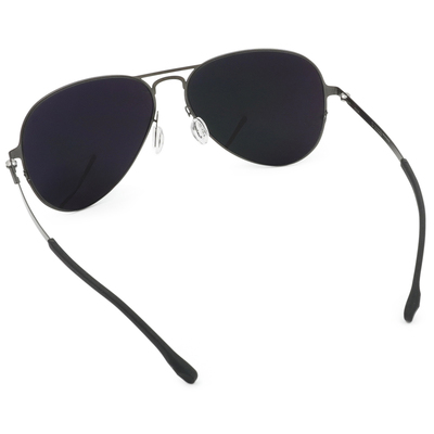 SUPER IDOL | 雙槓風格飛行框太陽眼鏡 | 光澤黑銀