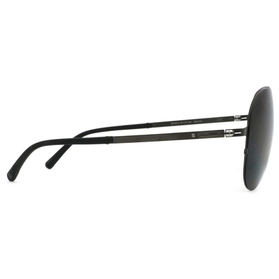 SUPER IDOL | 雙槓風格飛行框太陽眼鏡 | 光澤黑銀