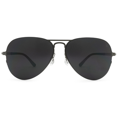 SUPER IDOL | 雙槓風格飛行框太陽眼鏡 | 光澤黑銀