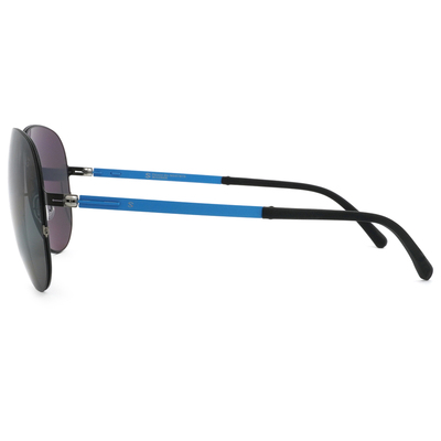 SUPER IDOL | 雙槓風格飛行框太陽眼鏡 | 黑藍撞色