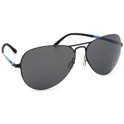 SUPER IDOL | 雙槓風格飛行框太陽眼鏡 | 黑藍撞色