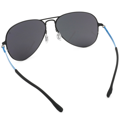 SUPER IDOL | 雙槓風格飛行框太陽眼鏡 | 黑藍撞色