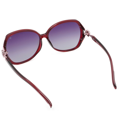 SUPER IDOL | 別緻小花方框太陽眼鏡 | 玫瑰紅