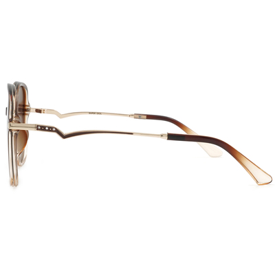 SUPER IDOL | 精緻小閃鑽大方框太陽眼鏡 | 漸層咖