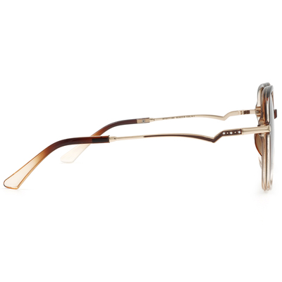 SUPER IDOL | 精緻小閃鑽大方框太陽眼鏡 | 漸層咖