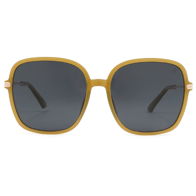 SUPER IDOL | 精緻小閃鑽大方框太陽眼鏡 | 古典咖