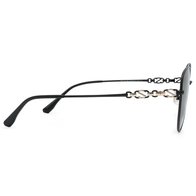 SUPER IDOL | 鍊條logo多邊框太陽眼鏡 | 黑醋栗