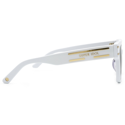 SUPER IDOL | 活力元氣長方框太陽眼鏡 | 時尚白