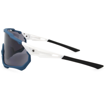 SUPER SPORT | 拼接雙色護眼框太陽眼鏡 | 晴空白x藍