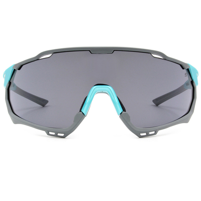 SUPER SPORT | 拼接雙色護眼框太陽眼鏡 | 機能灰x綠