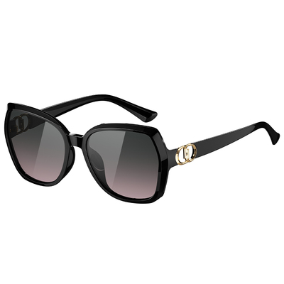 Helen Keller 無界多邊框太陽眼鏡 墨夜黑