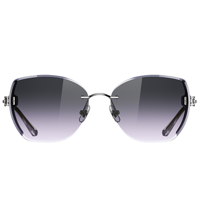 Helen Keller 琢光多邊框太陽眼鏡 流銀