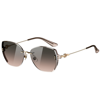 Helen Keller 琢光多邊框太陽眼鏡 柔暮茶