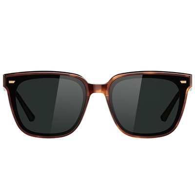 Helen Keller 純色邊界大方框太陽眼鏡 煙茶棕