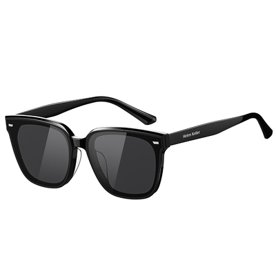 Helen Keller 純色邊界大方框太陽眼鏡 深靜黑