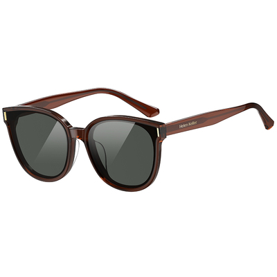 Helen Keller 輪廓感波士頓框太陽眼鏡 焦糖棕