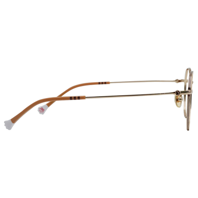 K-DESIGN動物聯萌 | 輕盈貓步 多邊框眼鏡 | 橙花金